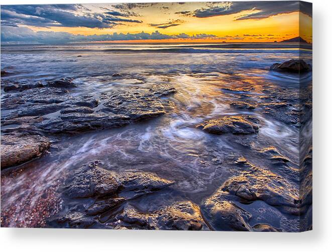 Sunset Canvas Print featuring the photograph Swirl Patterns by Beth Sargent