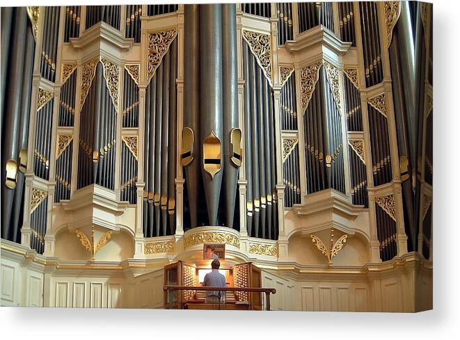 Organ Canvas Print featuring the photograph Sydney Town Hall organ by Jenny Setchell