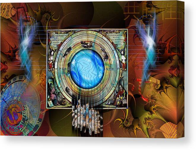 Synchronicity Canvas Print featuring the digital art Synchronicity by Kenneth Armand Johnson