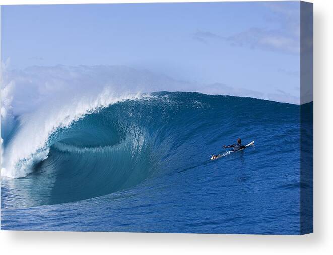 Surf Canvas Print featuring the photograph Tahiti as good as it gets by Sean Davey