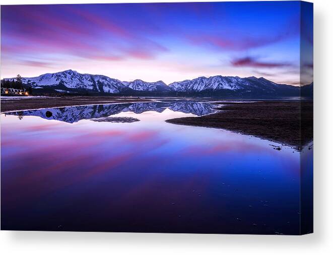 Lake Tahoe Print Canvas Print featuring the photograph Tahoe Reflections - Lake Tahoe CA by Brad Scott