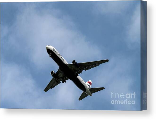Airplane Canvas Print featuring the photograph Take off by Sam Rino