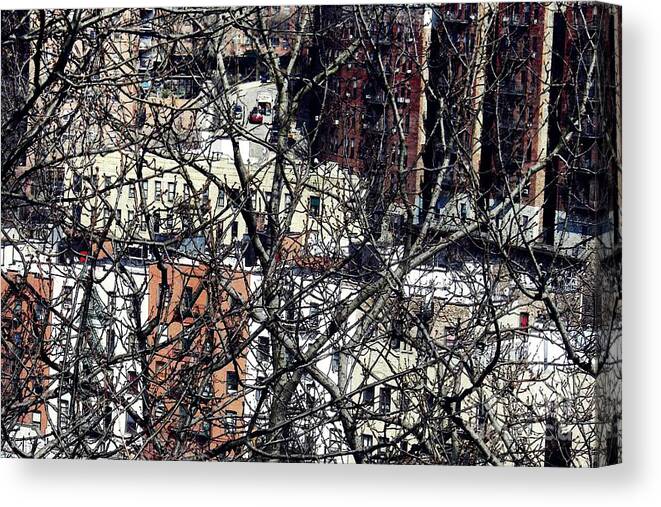 City Canvas Print featuring the photograph Tangled Town by Sarah Loft