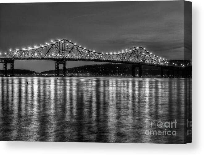 Clarence Holmes Canvas Print featuring the photograph Tappan Zee Bridge Twilight III by Clarence Holmes