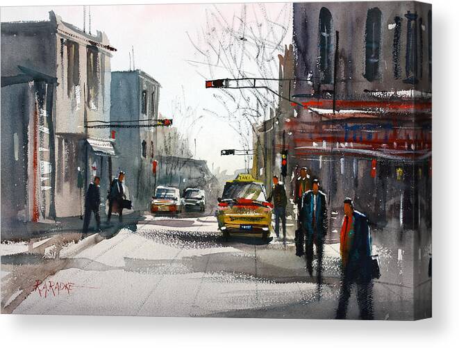 Ryan Radke Canvas Print featuring the painting Taxi by Ryan Radke