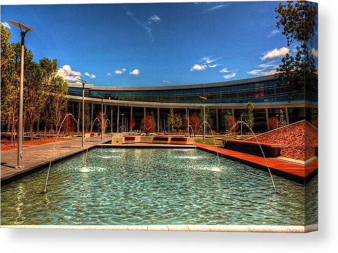 Centurylink Canvas Print featuring the photograph Technology Center of Excellence by Ester McGuire