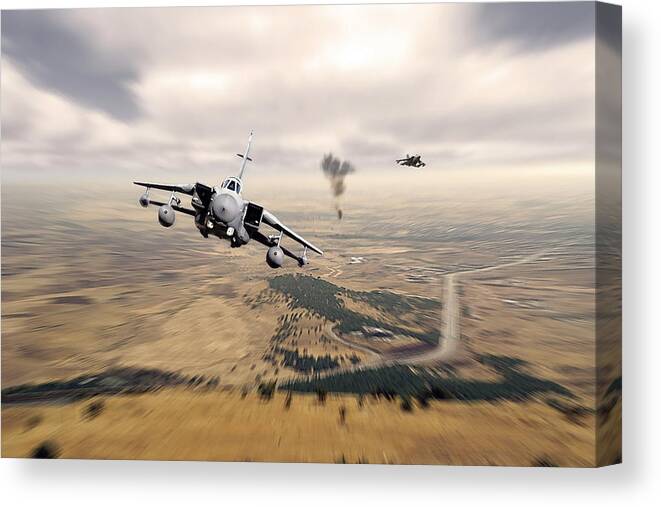 Tornado Gr4 Canvas Print featuring the digital art Telic Strike by Airpower Art