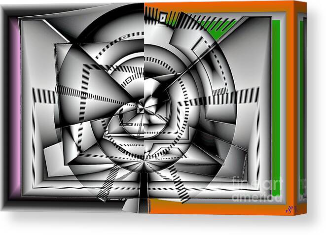 Abstract Canvas Print featuring the digital art Test Pattern 2 by Ronald Bissett