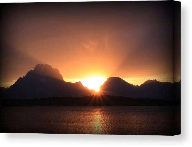 Mountains Canvas Print featuring the photograph Tetons by Kimberly Oegerle