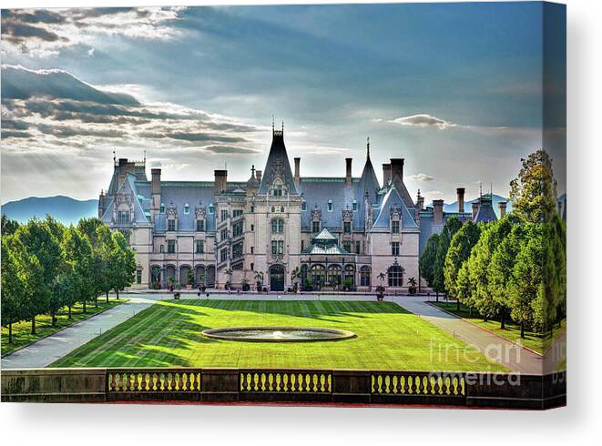 The Biltmore House Canvas Print featuring the photograph The Biltmore House by Savannah Gibbs