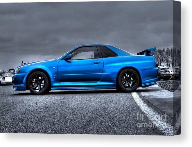 Nissan Canvas Print featuring the photograph The Blue Ghost by Vicki Spindler