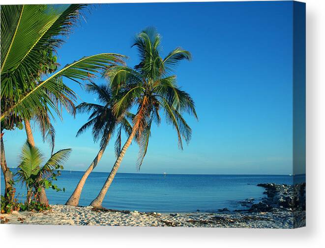 Smathers Beach Canvas Print featuring the photograph The blue lagoon by Susanne Van Hulst