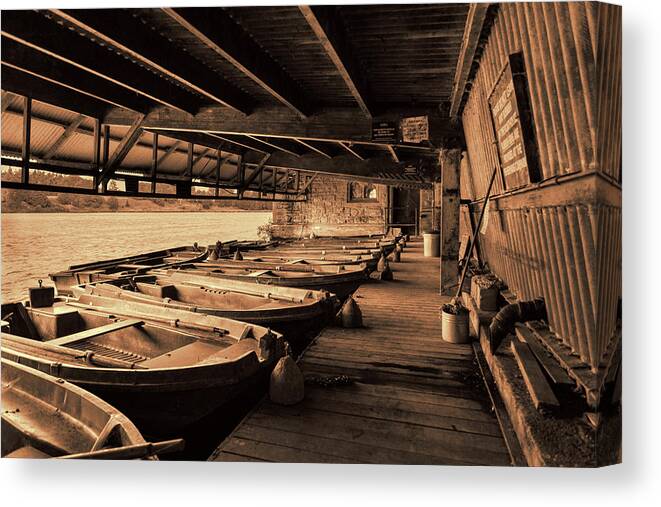 Boat Canvas Print featuring the photograph The Boat House by Scott Carruthers