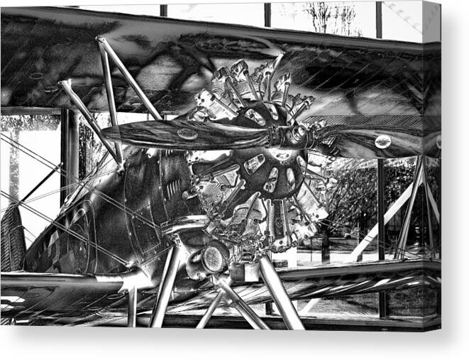 The Boeing 100p Fighter Canvas Print featuring the photograph The Boeing 100P Fighter by David Patterson