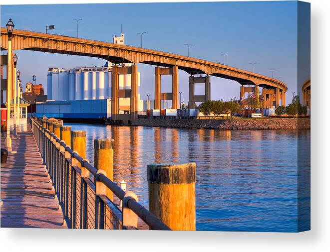 Skyway Canvas Print featuring the photograph The Buffalo Skyway by Don Nieman