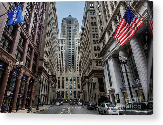 Art Canvas Print featuring the photograph The Canyon in the Financial District by David Levin