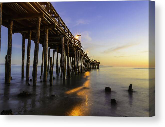 Pier Canvas Print featuring the photograph The Capitola Pier by Janet Kopper