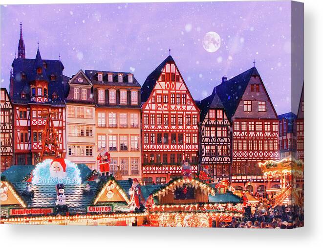 Frankfurt Canvas Print featuring the photograph The Christmas Spirit by Iryna Goodall