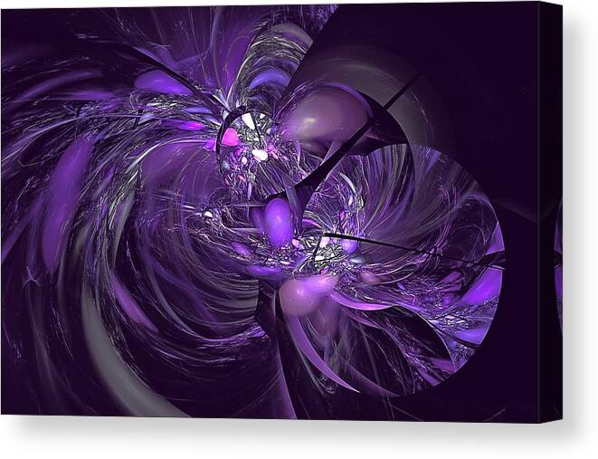  Canvas Print featuring the digital art The Color Purple by Doug Morgan