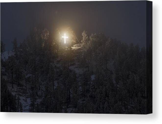 Cross Canvas Print featuring the photograph The Cross on Sundance Mountain by David M Porter