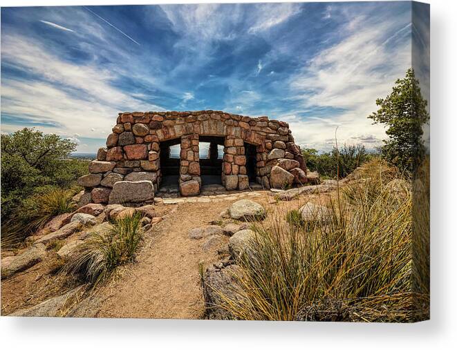 Landscape Canvas Print featuring the photograph The Cueva Rock House by Michael McKenney