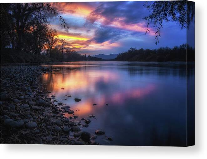Anderson Canvas Print featuring the photograph The Edge of Night by Marnie Patchett