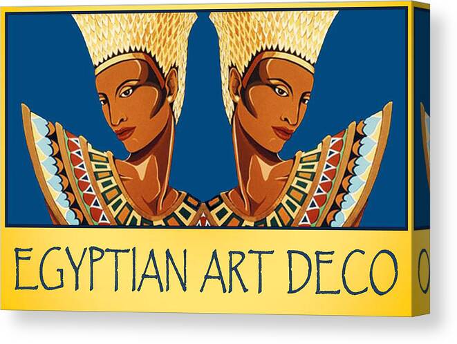 Egyptian Canvas Print featuring the digital art The Egyptian Twins by Tara Hutton