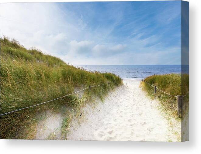 Europe Canvas Print featuring the photograph The First Look At The Sea by Hannes Cmarits