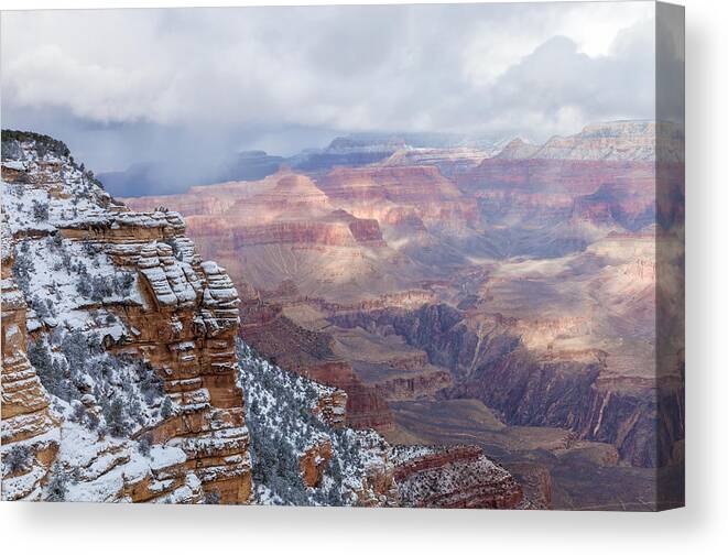 Landscape Canvas Print featuring the photograph The Grand Canyon Overlook by Jonathan Nguyen