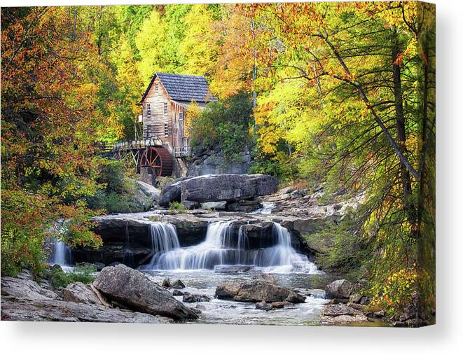 West Virginia Canvas Print featuring the photograph The Grist Mill by Amber Kresge