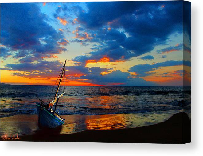 Shipwreck Canvas Print featuring the photograph The Hawaiian Sailboat by Michael Rucker
