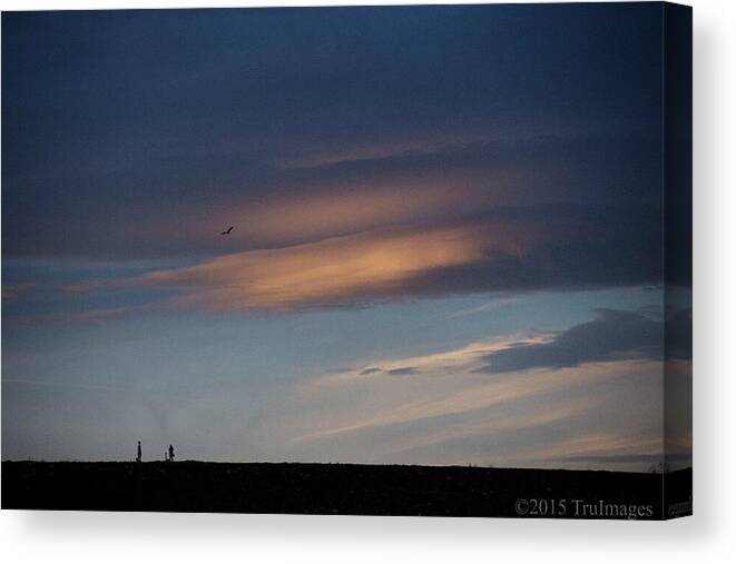 Blue Hour Canvas Print featuring the photograph The Hilltop by TruImages Photography