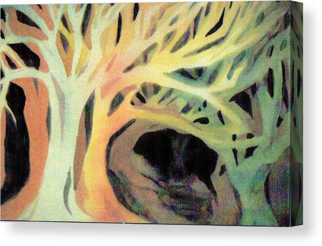 Trees Canvas Print featuring the painting The Hollow by Charme Curtin