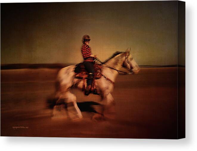 Horse Canvas Print featuring the photograph The Horse Rider by Aleksander Rotner