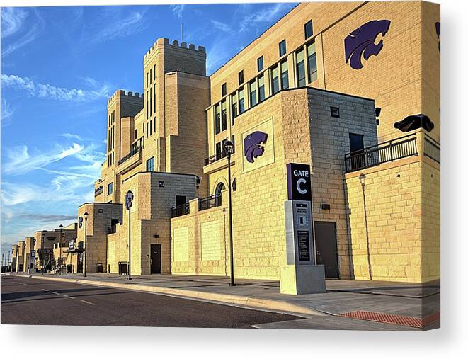 Bill Snyder Family Stadium Canvas Print featuring the photograph The House That Bill Built by JC Findley