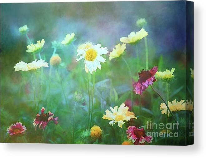Flowers Canvas Print featuring the photograph The Joy of Summer Flowers by Anita Pollak