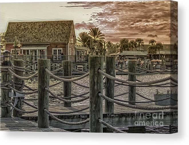 Dockside Canvas Print featuring the photograph The Landing by Mary Lou Chmura