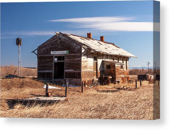 Martinsdale Canvas Print featuring the photograph The Last Depot by Todd Klassy
