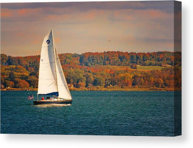 Boat Canvas Print featuring the photograph The Last Hoorah by Susan Rissi Tregoning