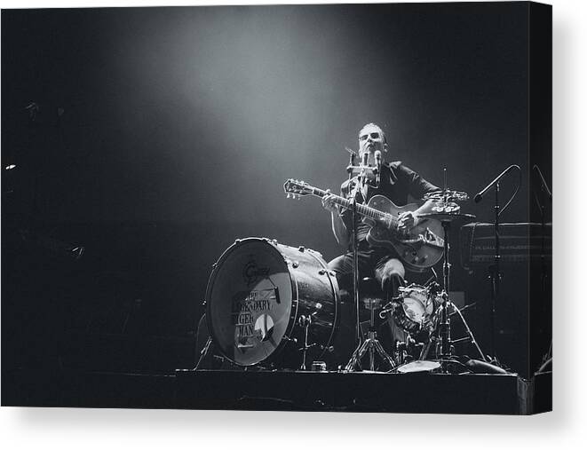 The Legendary Tigerman Canvas Print featuring the photograph The Legendary Tigerman Playing Live by Marco Oliveira