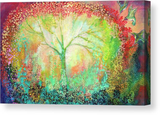 Tree Canvas Print featuring the painting The Light Within by Jennifer Lommers