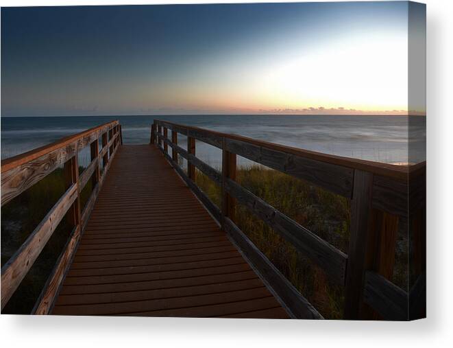Night Canvas Print featuring the photograph The Long Walk Home by Renee Hardison