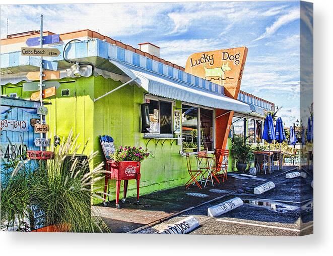 Lucky Dog Diner Canvas Print featuring the photograph The Lucky Dog Diner by HH Photography of Florida