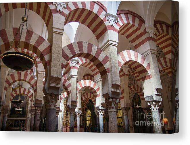 Andalucia Canvas Print featuring the photograph The Mezquita in Cordoba by Rod Jones