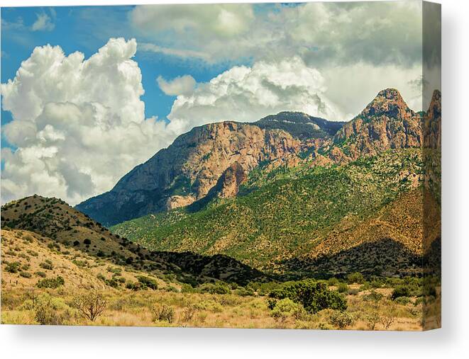 Landscape Canvas Print featuring the photograph The Needle and the Shield by Michael McKenney