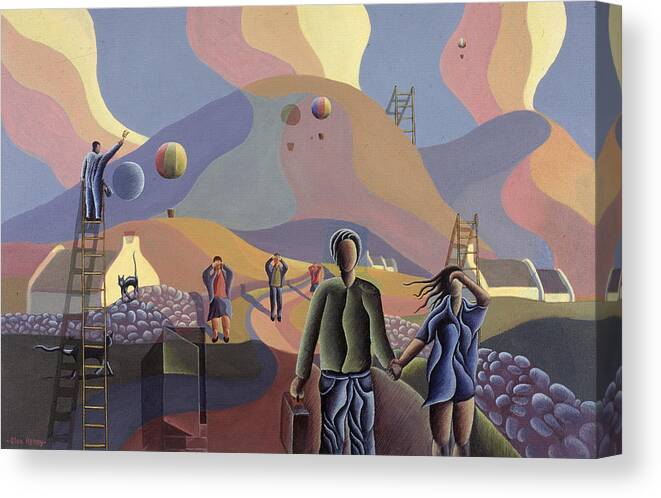 Paintings Canvas Print featuring the painting The new beggining by Alan Kenny
