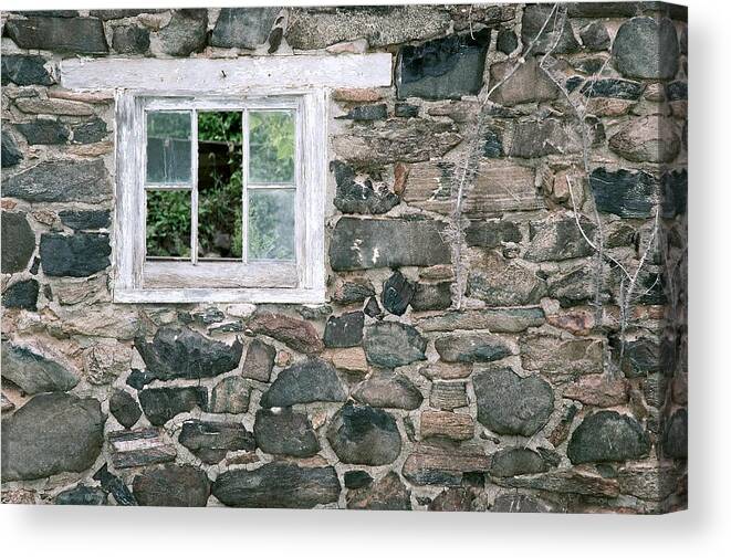 Barn Canvas Print featuring the photograph The Old Barn Window by Don Mennig