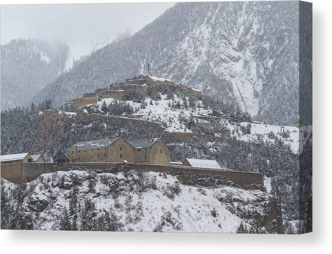 Fort Canvas Print featuring the photograph The old forts of Briancon - 2 - French Alps by Paul MAURICE