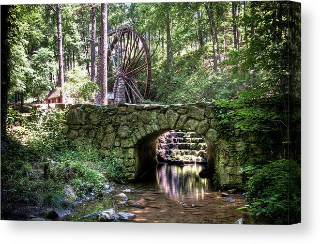 Berry College Canvas Print featuring the photograph The Old Mill by Daryl Clark