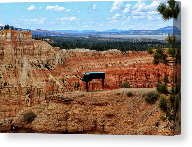 Utah Canvas Print featuring the photograph The Piano at Bryce Canyon by Tom Prendergast